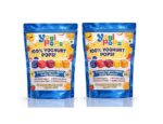 YogiPops – 100% Yoghurt Crunchy Cubes | No Added Sugar | High Milk Protein | Healthy Snack for All Ages | Low Calorie | Whole Day Snacking | Easily Melts | Rich in Probiotics Flavours Included: Blueberry, Falsa, Mango, Orange & Strawberry Each Packet Contains: 20 mini packets (3g Each)